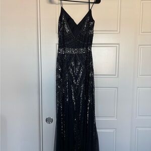 Jump Black Sequin Prom Dress